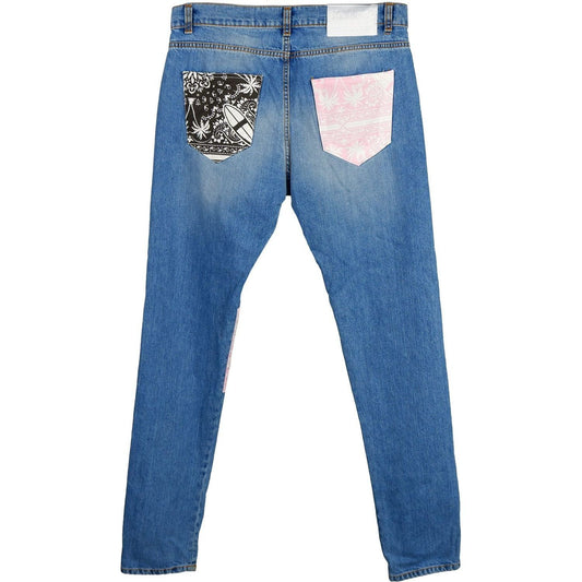 Comme Des Fuckdown Blue Cotton Men's Jean Comme Des Fuckdown