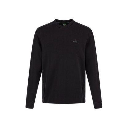 Hugo Boss Black Cotton Logo Details Sweatshirt