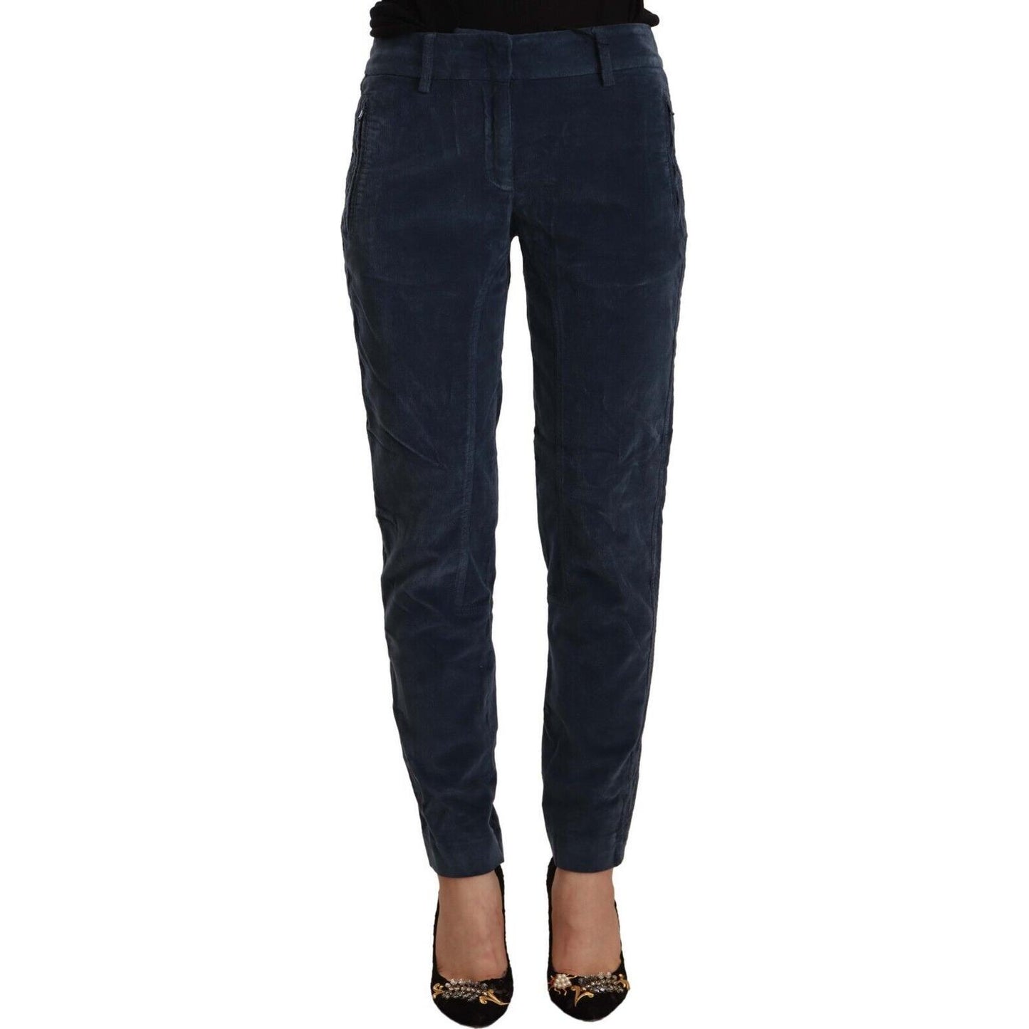 Peserico Elegant Tapered Cotton Blend Pants Peserico