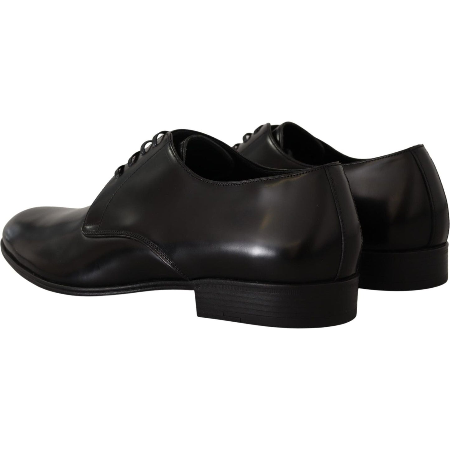 Dolce & Gabbana Elegant Black Leather Derby Shoes Dolce & Gabbana