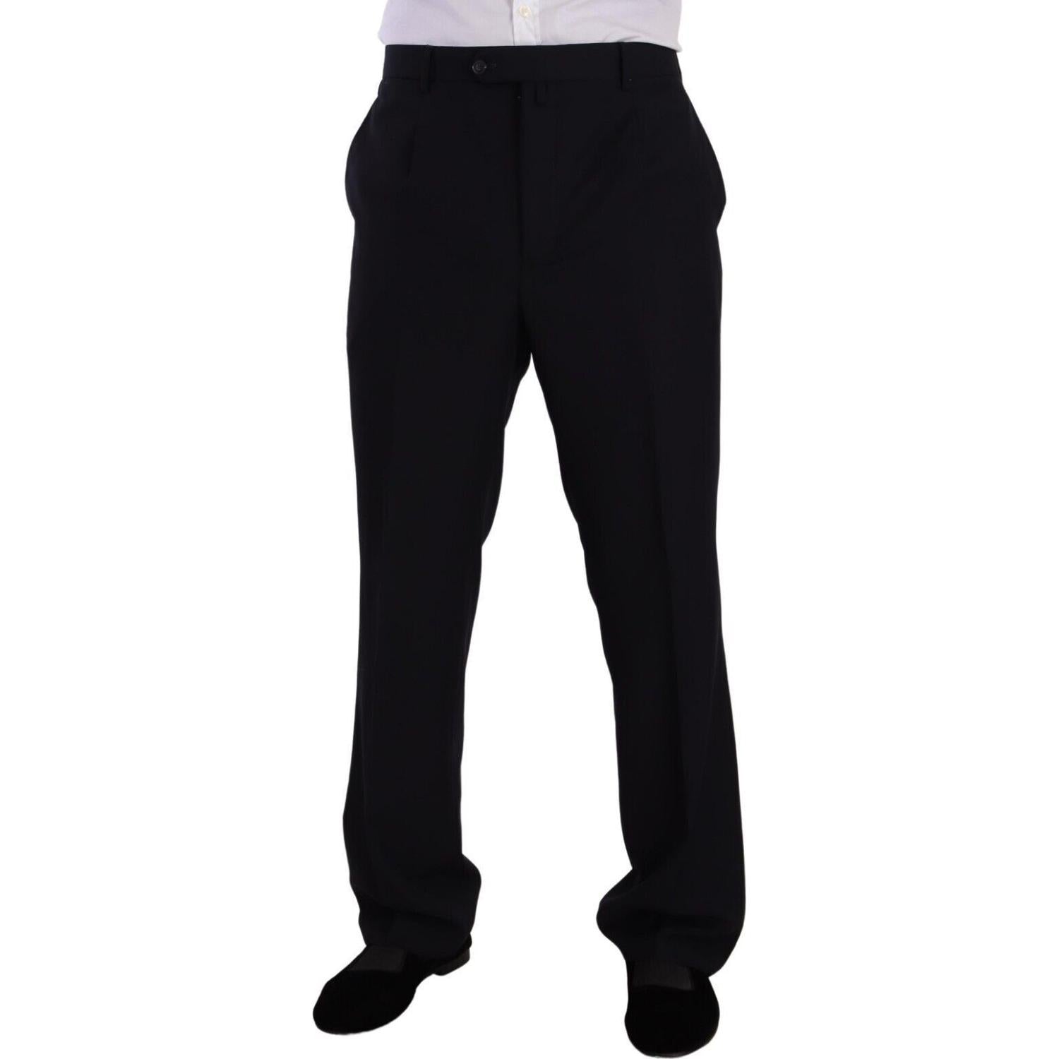 精致蓝色两件套西装搭配解构主义西装外套