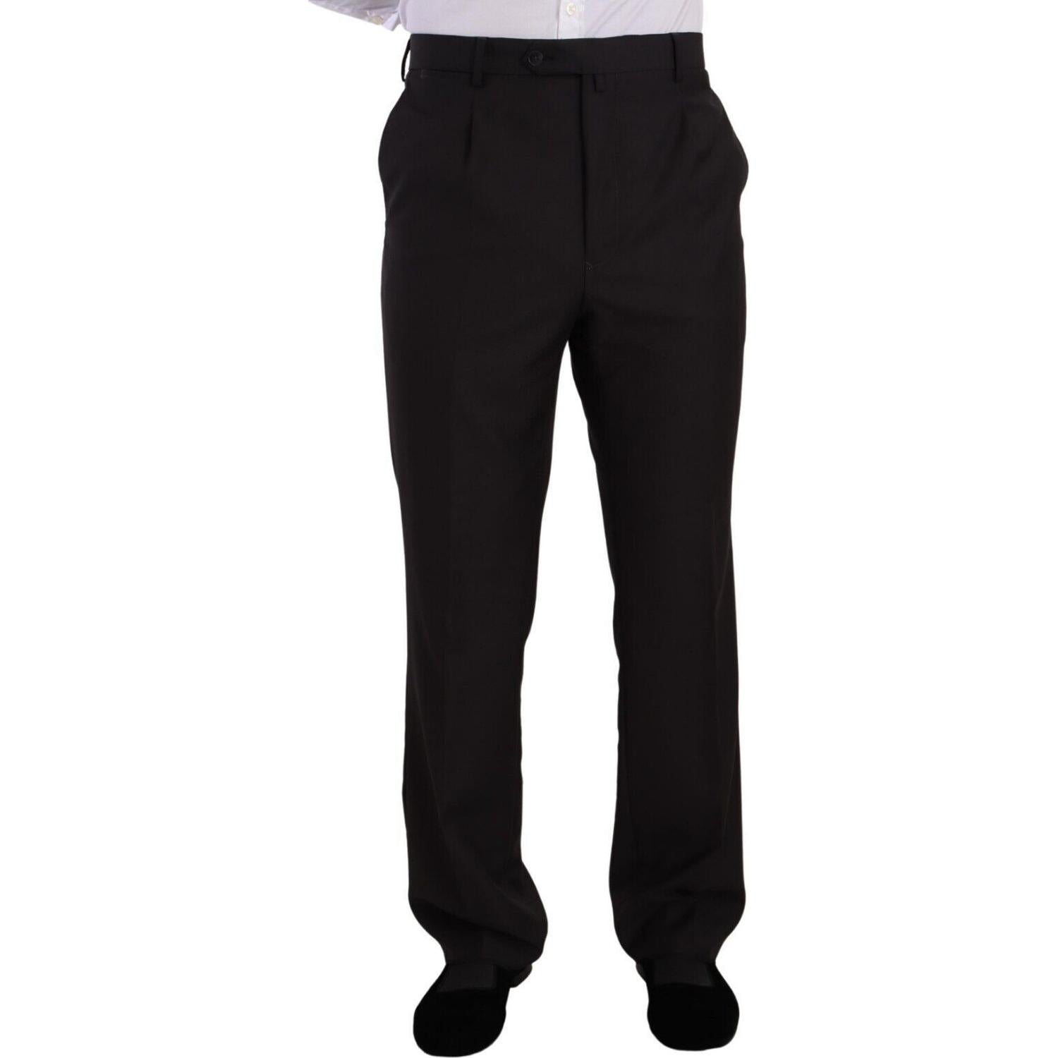 优雅深灰色两件套西装