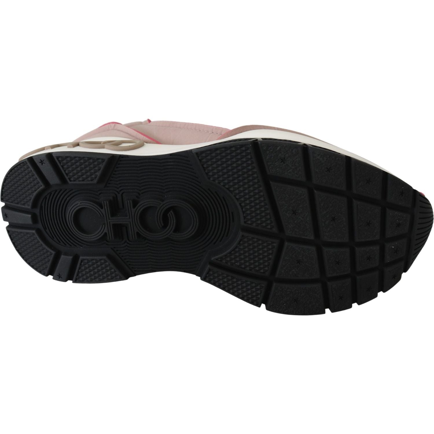 حذاء جيمي تشو باليه بينك الأنيق المبطن