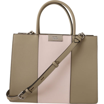 Karl Lagerfeld Sage Green Polyurethane Tote Shoulder Bag