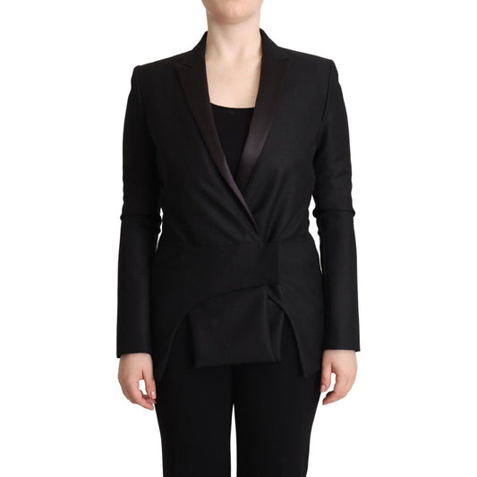 Costume National Elegant Black Double-Breasted Blazer Costume National