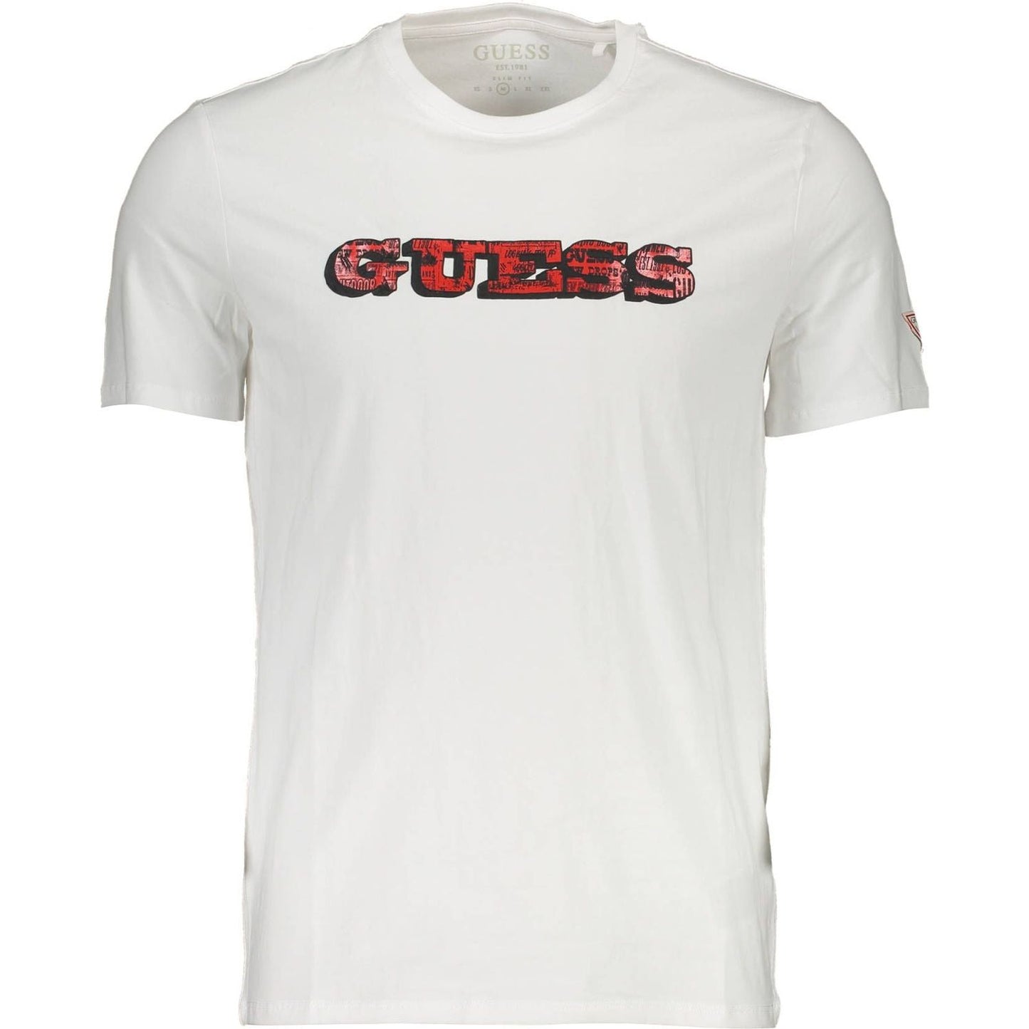 Guess Jeans White Cotton Men T-Shirt Guess Jeans