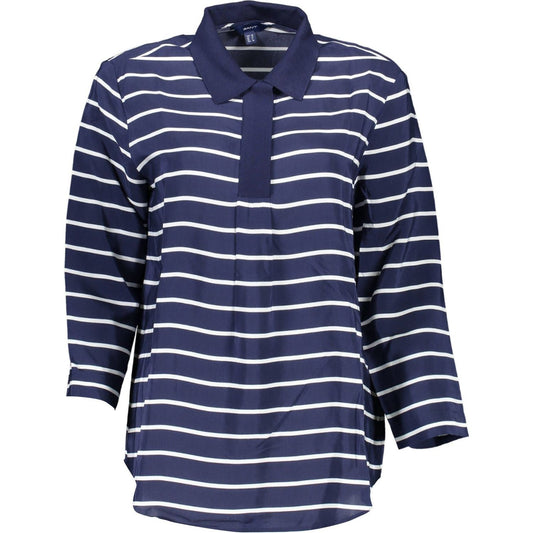 Gant Blue Viscose Women Polo Shirt Gant