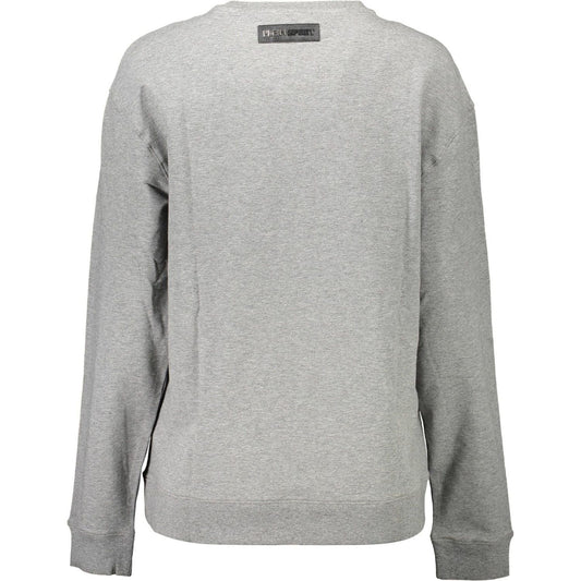 Plein Sport Gray Cotton Women Sweater Plein Sport