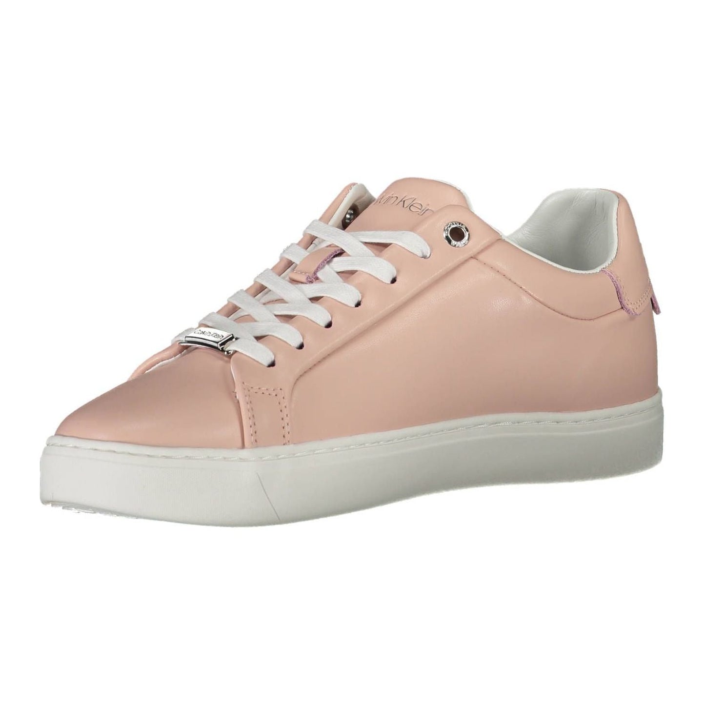 Calvin Klein Pink Leather Women Sneaker Calvin Klein