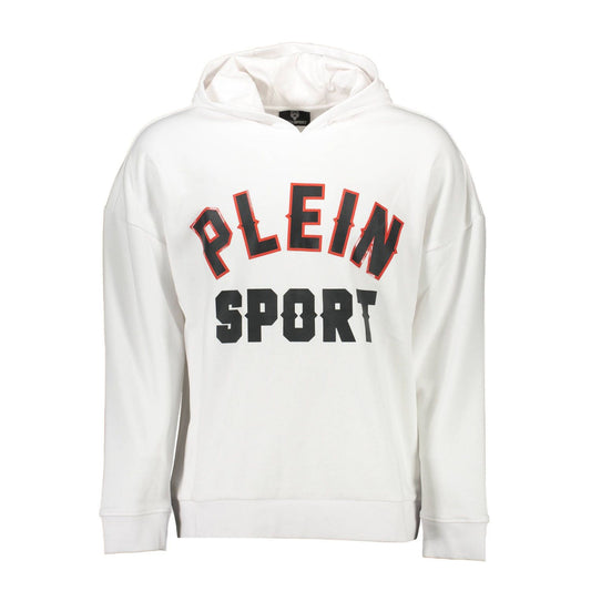 Plein Sport Bianco Cotton Men Sweatshirt