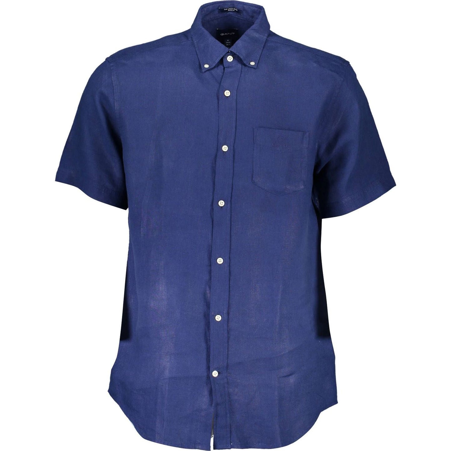 Gant Elegant Blue Linen Button-Down Shirt Gant