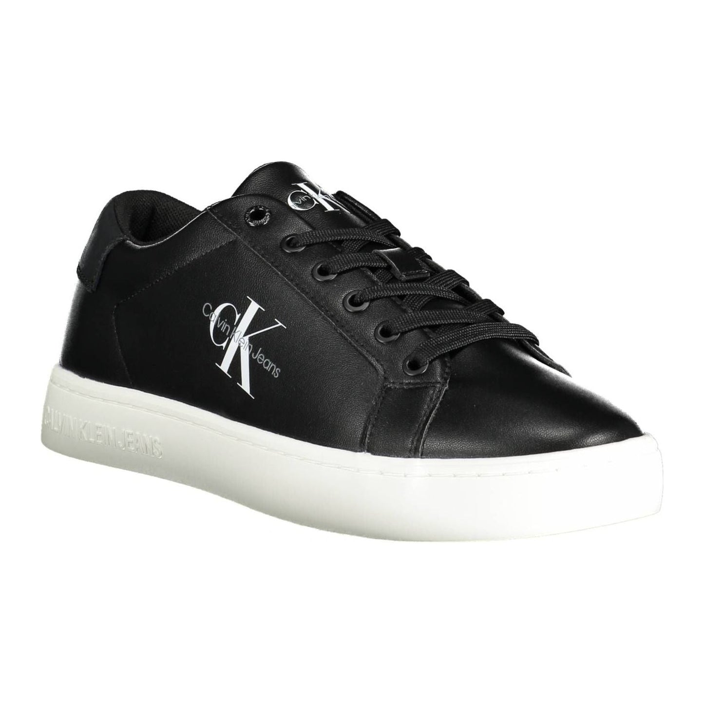 Calvin Klein Black Leather Men Sneaker Calvin Klein