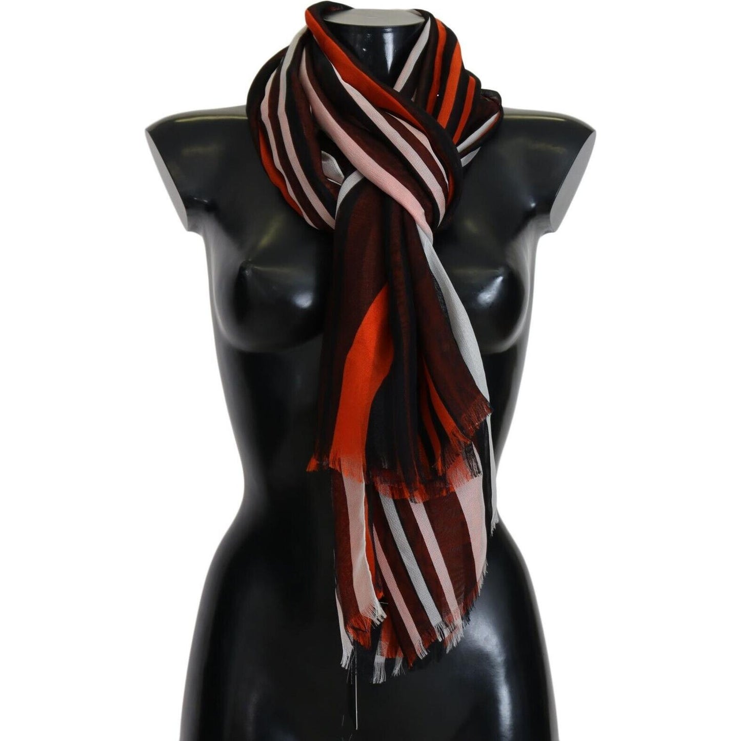 Dolce & Gabbana Elegant Multicolor Silk Fringed Scarf Dolce & Gabbana