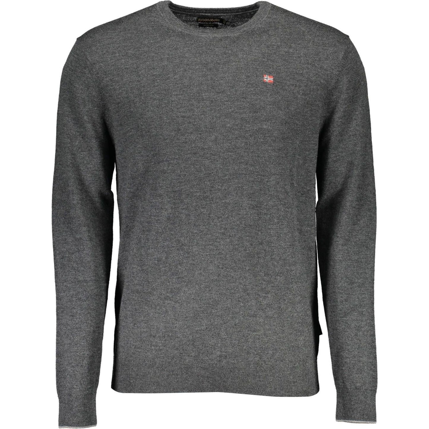 Napapijri Gray Wool Men Sweater Napapijri