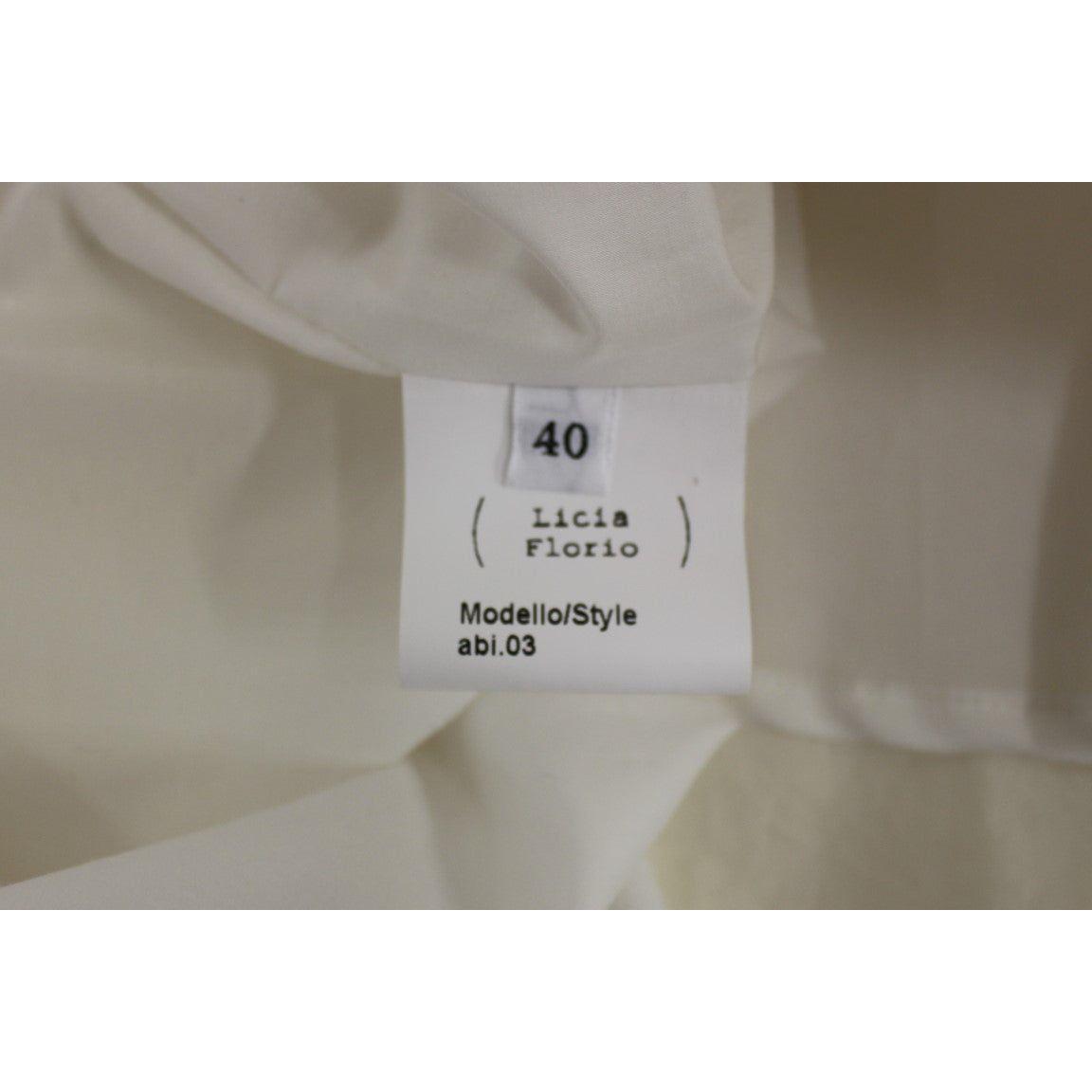 优雅白茶色挂脖连衣裙