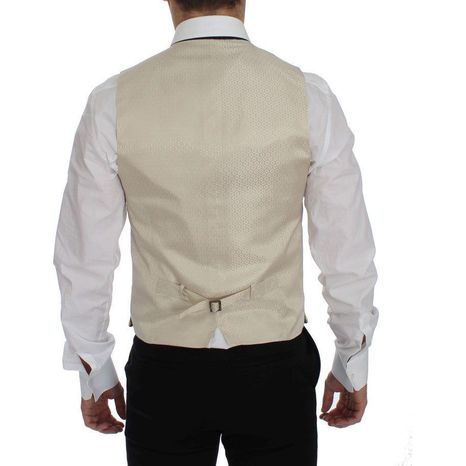 精致米色圆点西装外套和背心