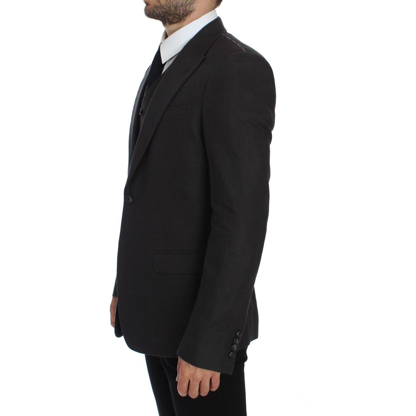 سترة وسترة أنيقة رمادية اللون من دولتشي آند غابانا بقصّة Slim Fit