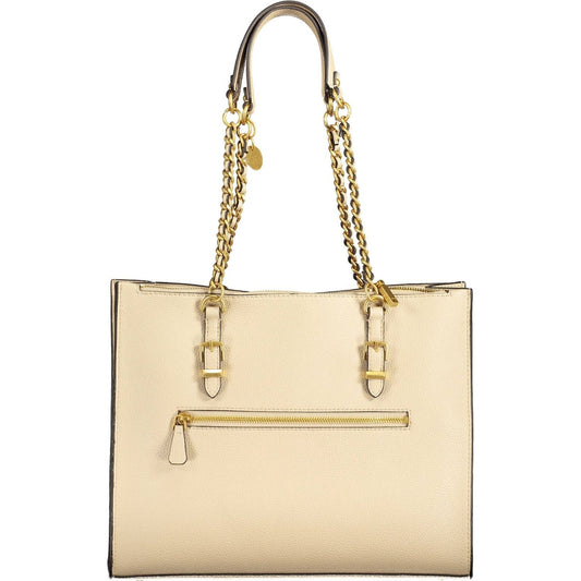 Guess Jeans Beige Polyethylene Women Handbag Guess Jeans