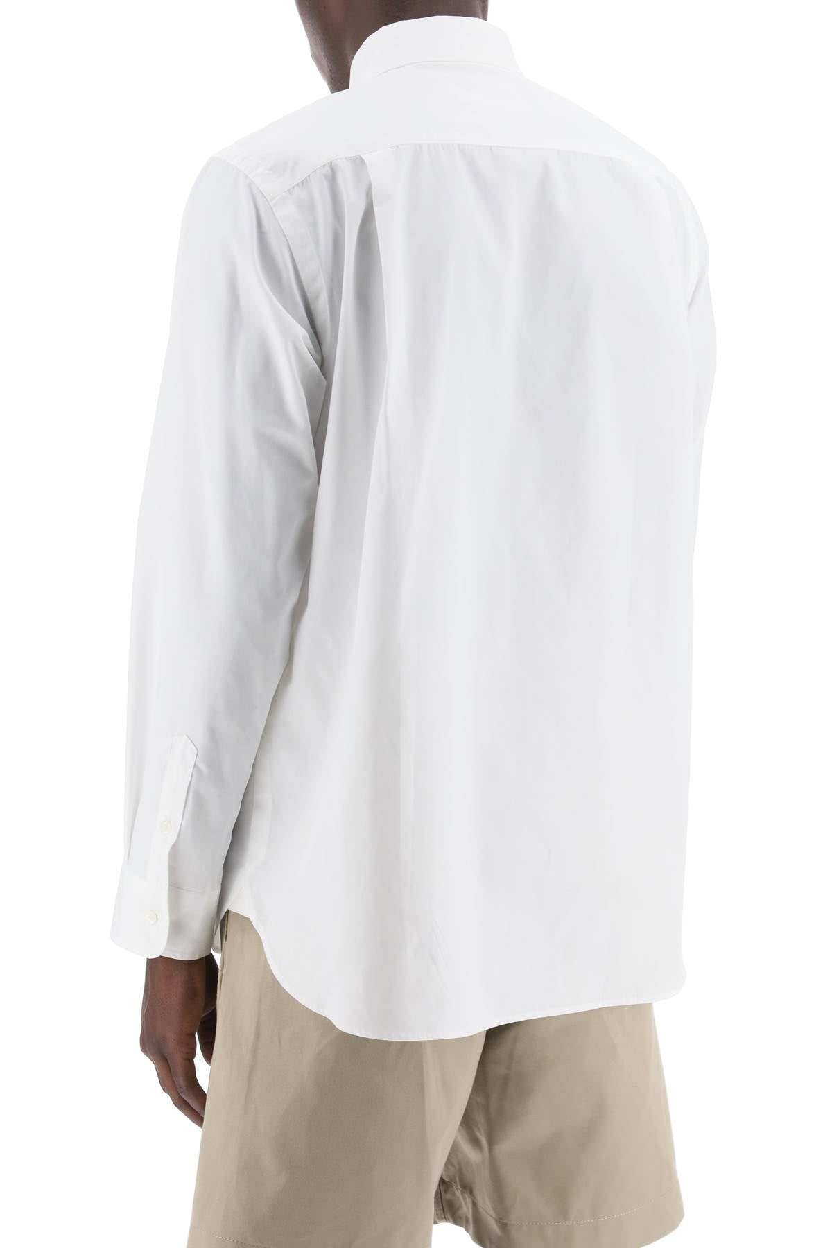 Sacai Sacai layered poplin effect shirt with