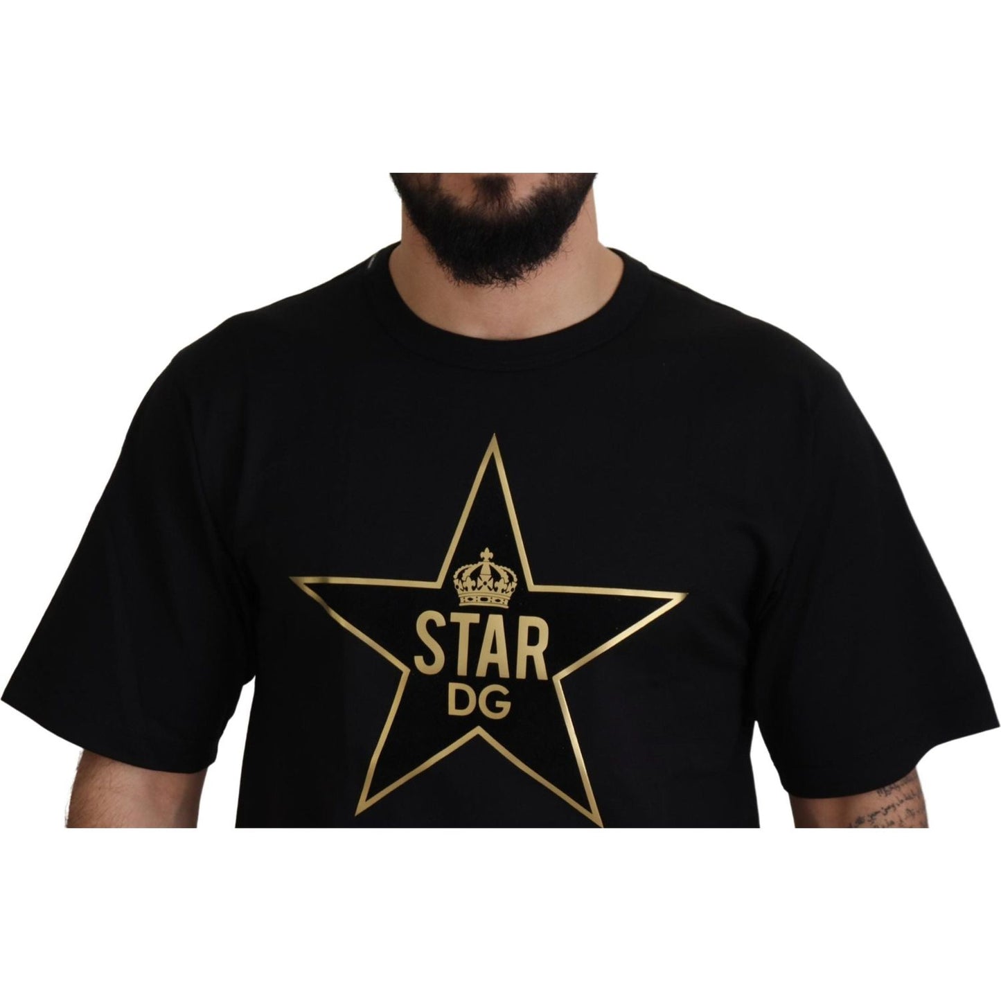 Dolce & Gabbana Gold Star DG Emblem Crewneck Tee Dolce & Gabbana