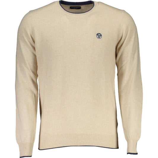 North Sails Beige Wool Men Sweater North Sails