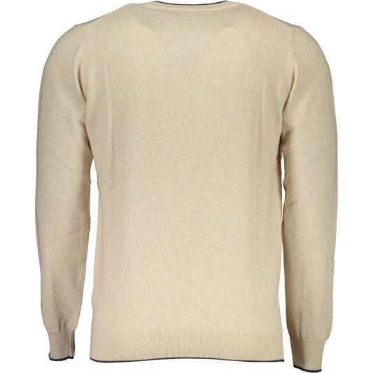 North Sails Beige Wool Men Sweater North Sails