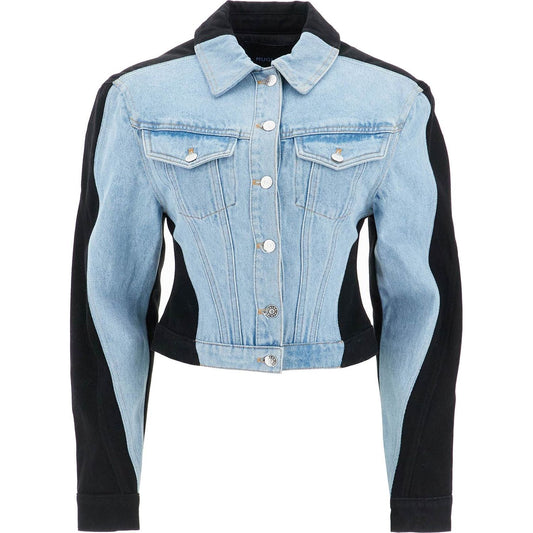 Mugler bicolor denim jacket Jackets Mugler