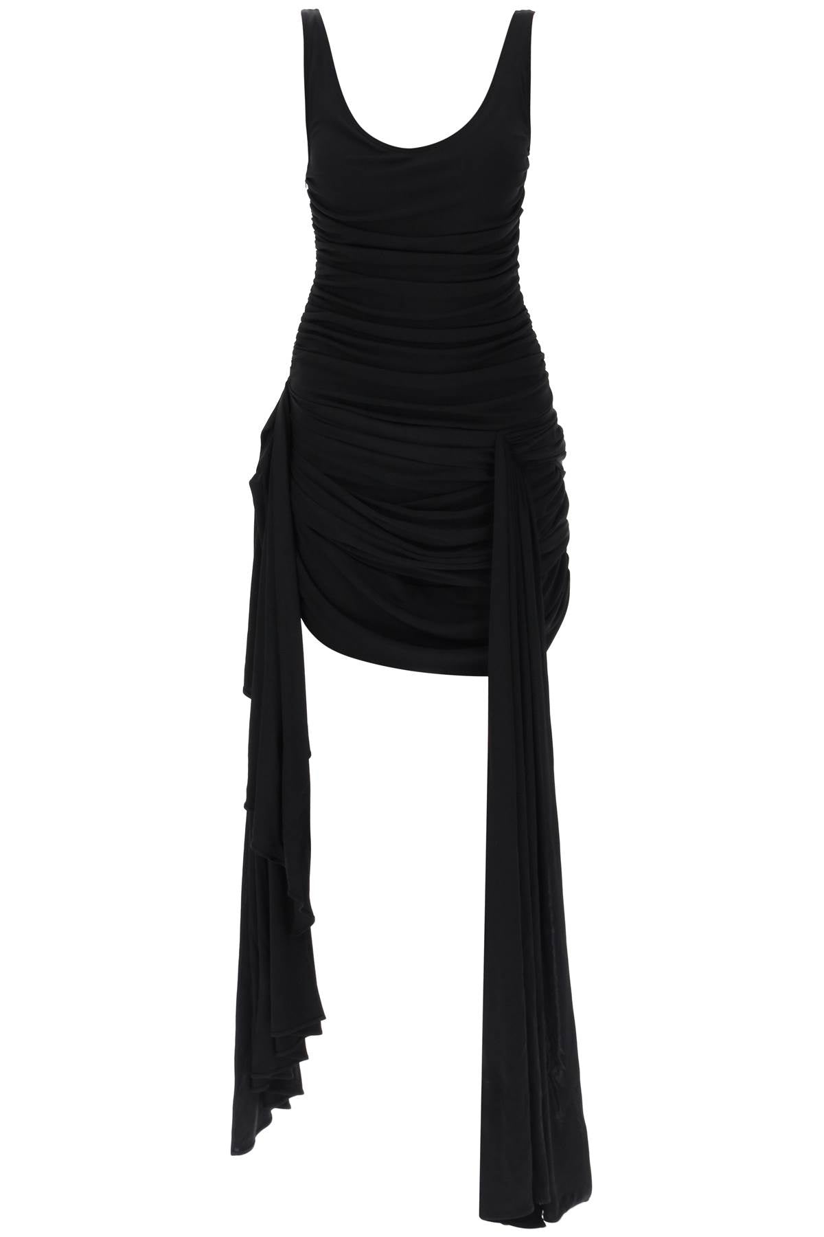 Mugler draped mini dress with side trains Dresses Mugler