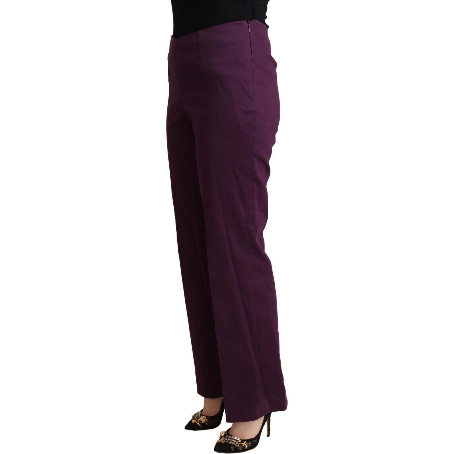 BENCIVENGA Elegant Violet High Waist Tapered Pants BENCIVENGA