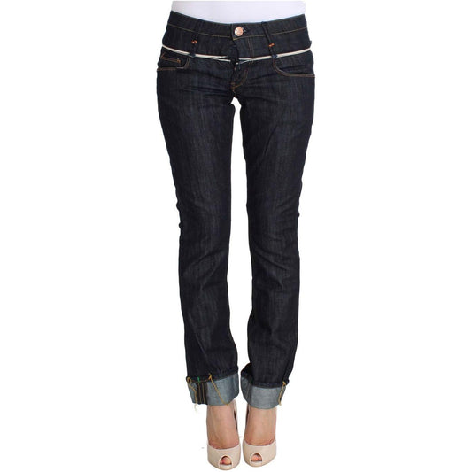 Acht Elegant Straight Leg Dark Blue Jeans Acht