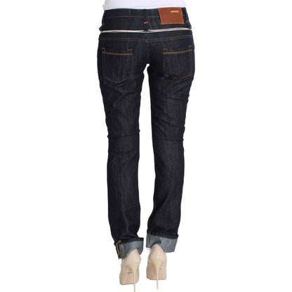 Acht Blue Denim Cotton Bottoms Straight Fit Jeans