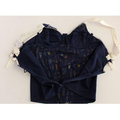 Dolce & Gabbana Blue Sailor Motive Tank Top