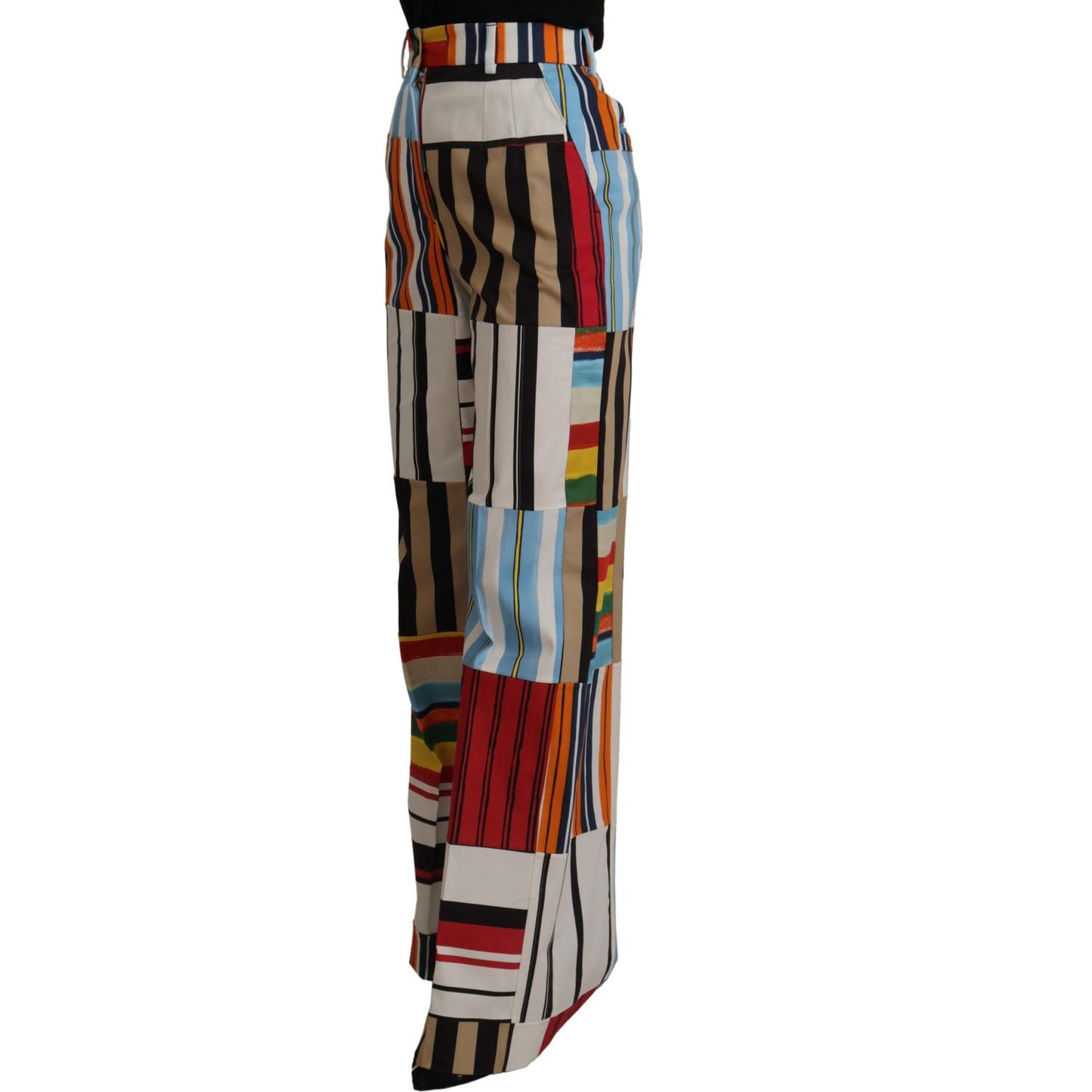 Dolce & Gabbana Elegant High Waist Striped Trousers Dolce & Gabbana