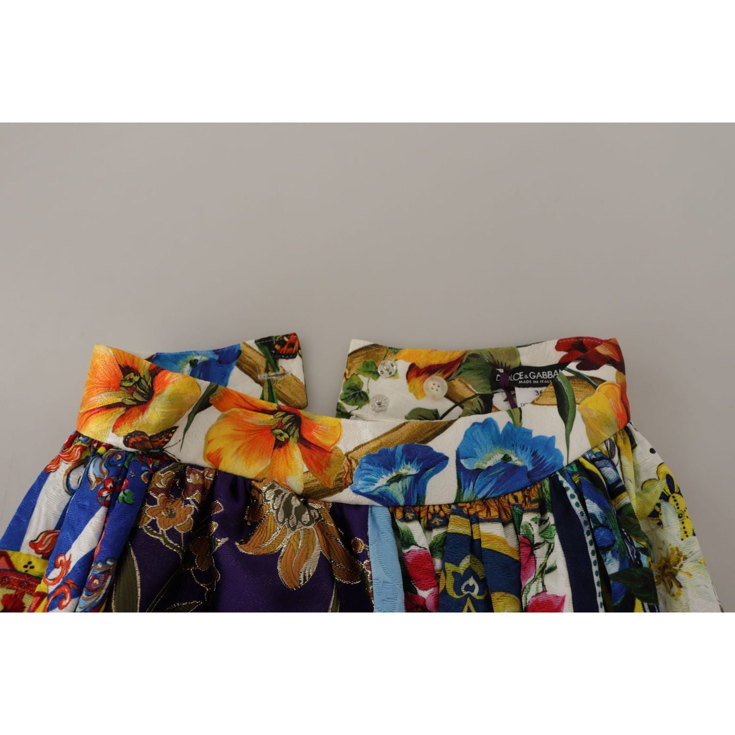 西西里图案高腰长裙