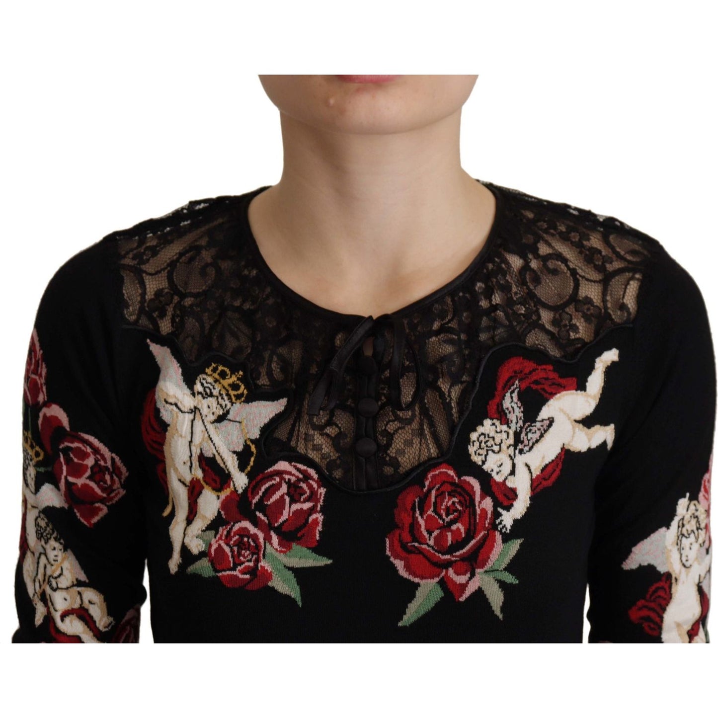 Dolce & Gabbana Embroidered Angel Cardigan Sweater Dolce & Gabbana