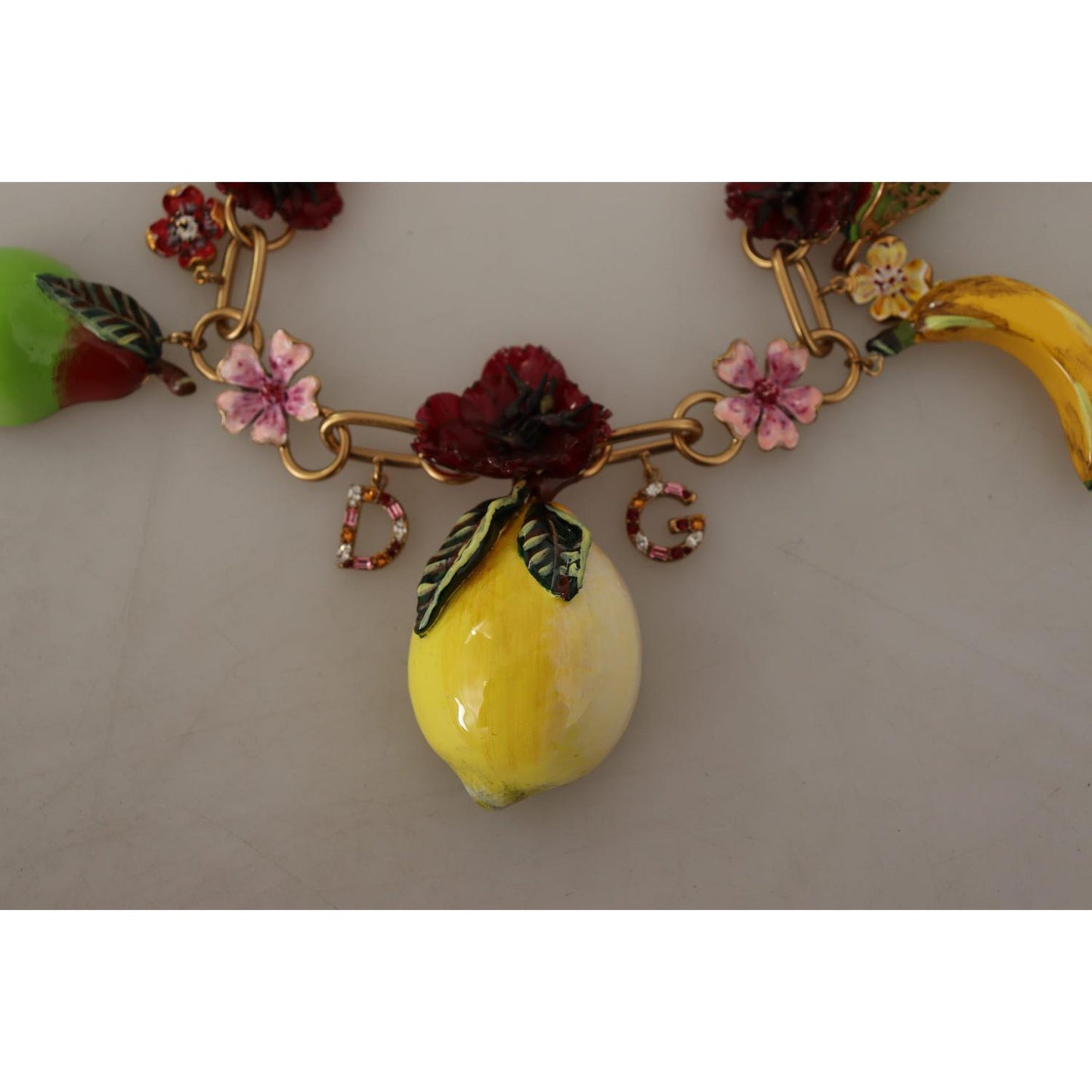 Dolce & Gabbana Chic Gold Statement Sicily Fruit Necklace WOMAN NECKLACE Dolce & Gabbana