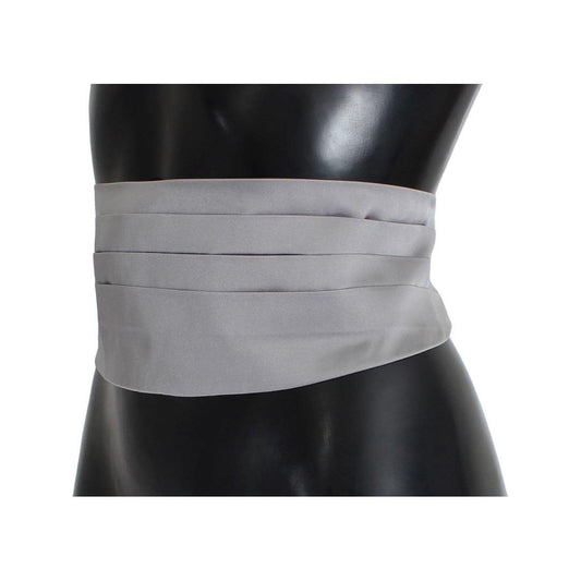 Dolce & Gabbana Elegant Silk Gray Cummerbund Dolce & Gabbana