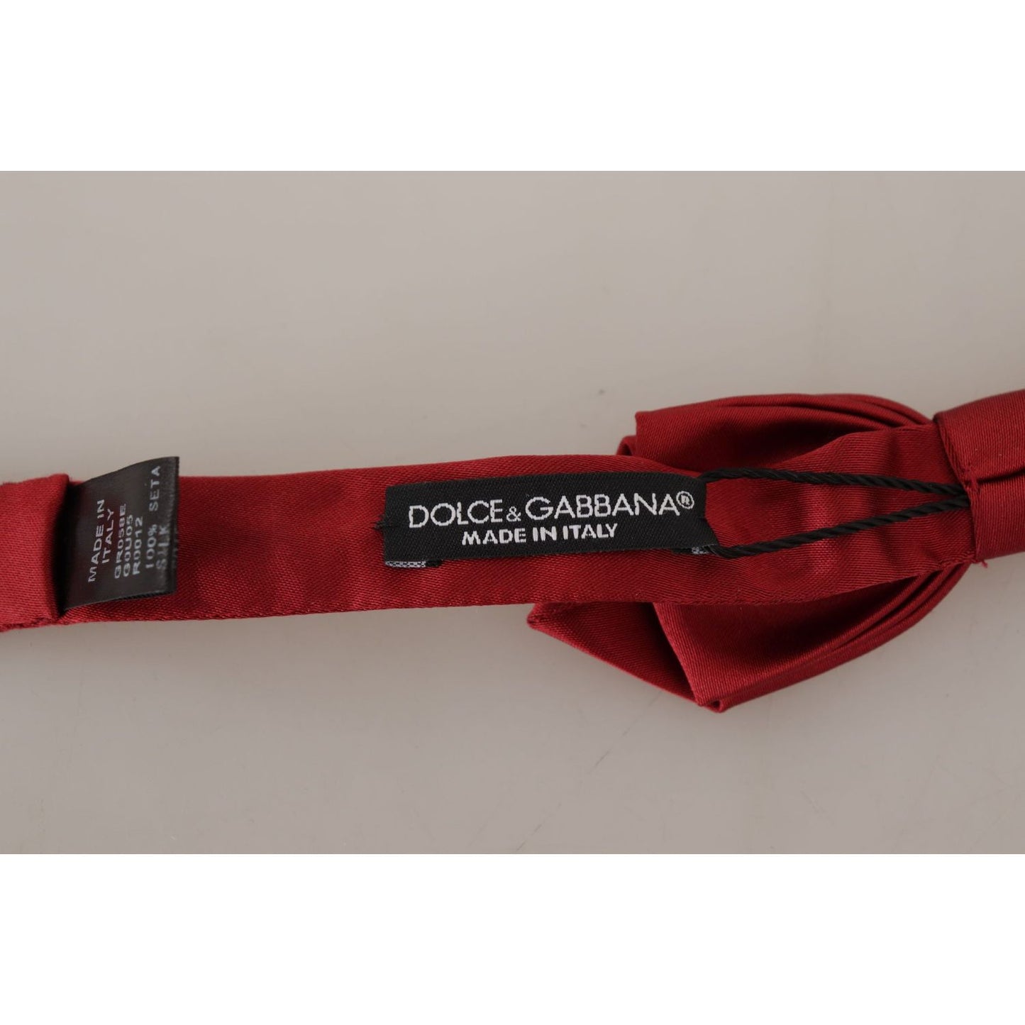 Dolce & Gabbana Elegant Red Silk Bow Tie Dolce & Gabbana