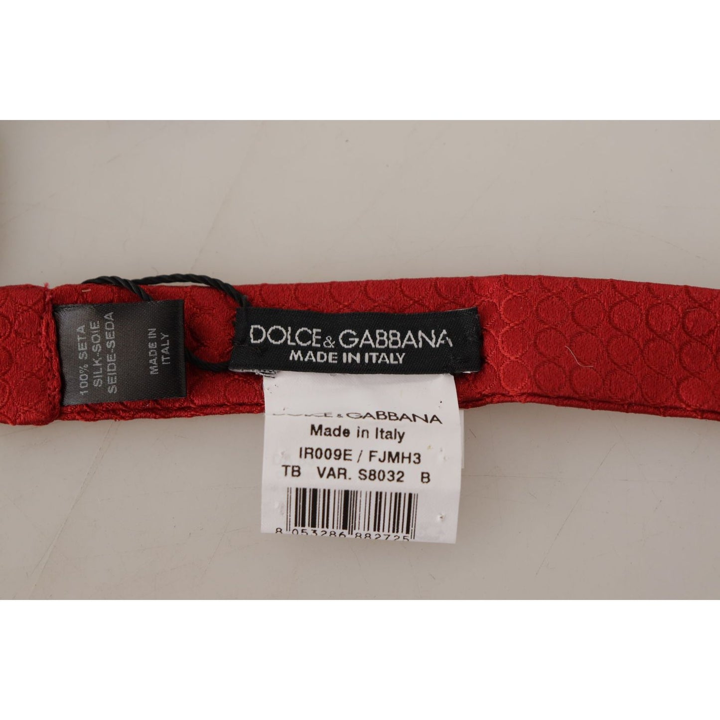 Dolce & Gabbana Elegant Red Silk Tied Bow Tie Dolce & Gabbana