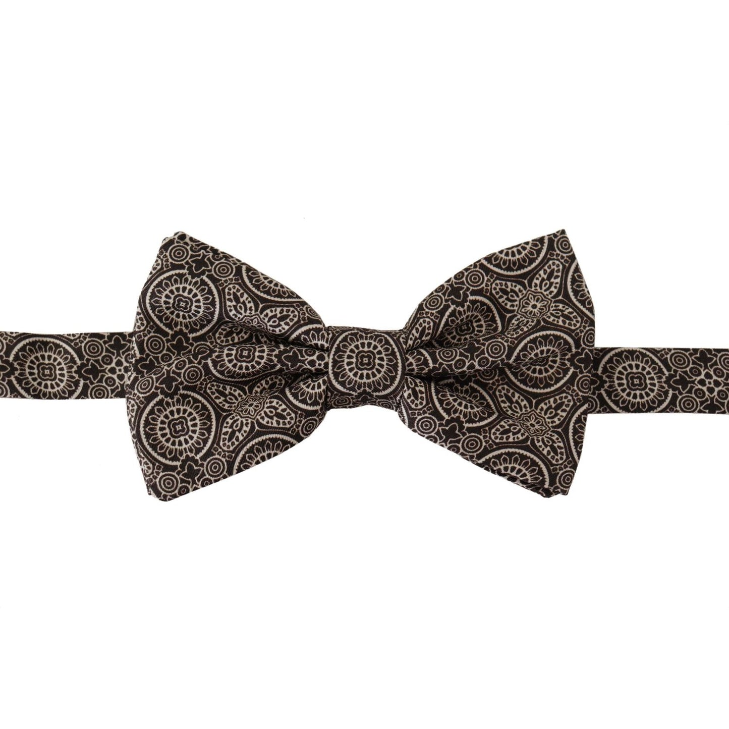 Dolce & Gabbana Elegant Silk Black & White Bow Tie Dolce & Gabbana