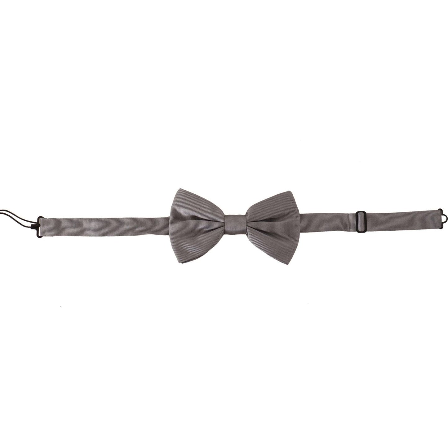 Dolce & Gabbana Elegant Gray Silk Bow Tie Dolce & Gabbana