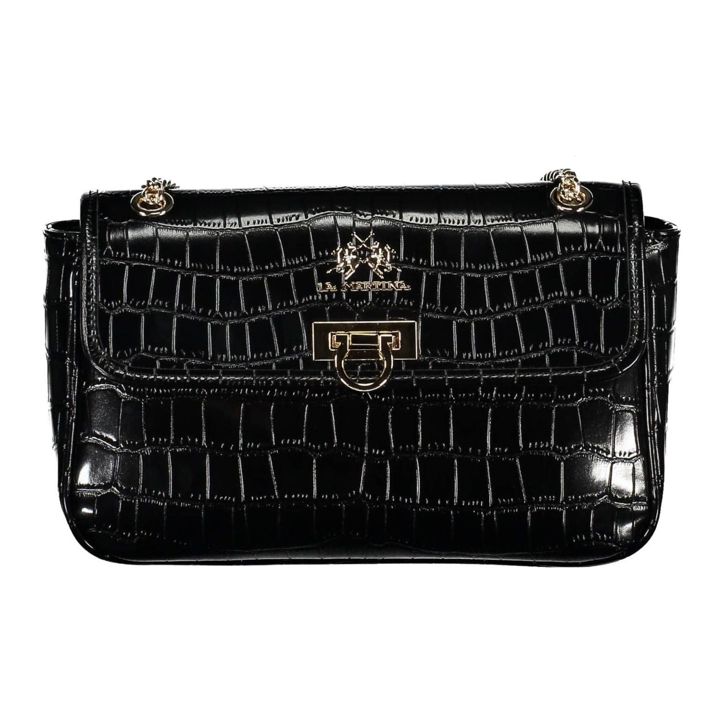 La Martina Black Polyethylene Women Handbag La Martina