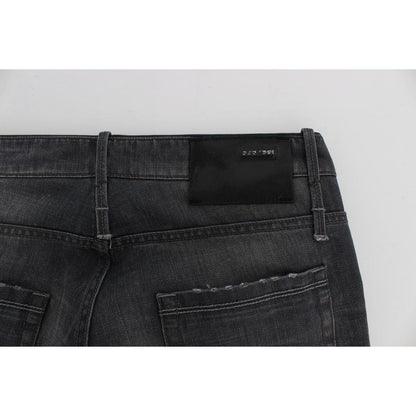 Acht Gray Cotton Regular Low Fit Jeans