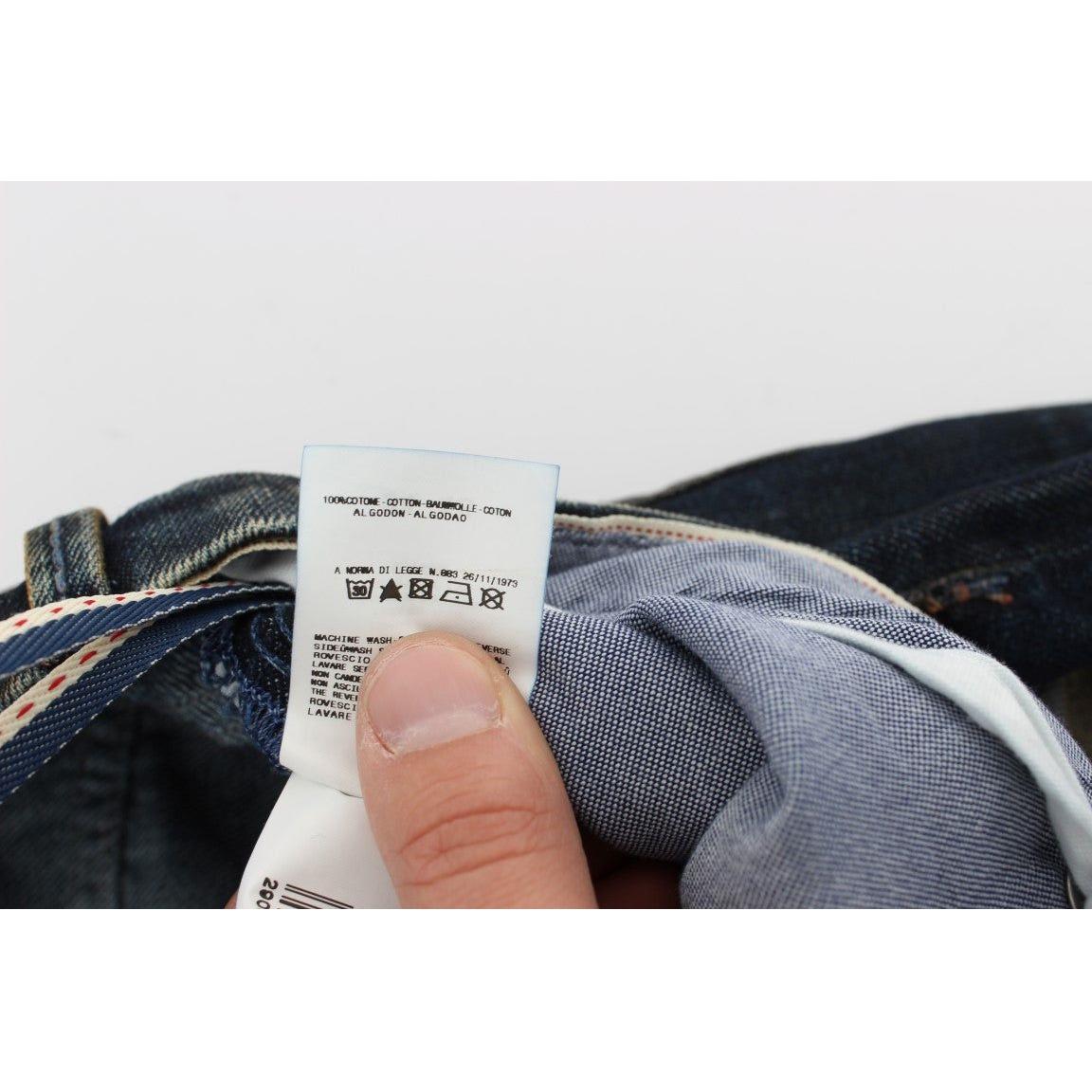 Acht Blue Wash Cotton Regular Straight Fit Jeans