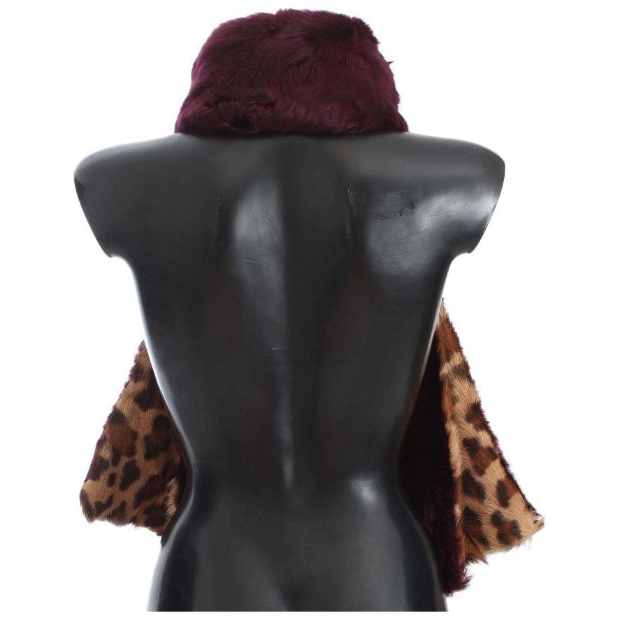 Dolce & Gabbana Exquisite Leopard Print Lambskin Fur Scarf Dolce & Gabbana