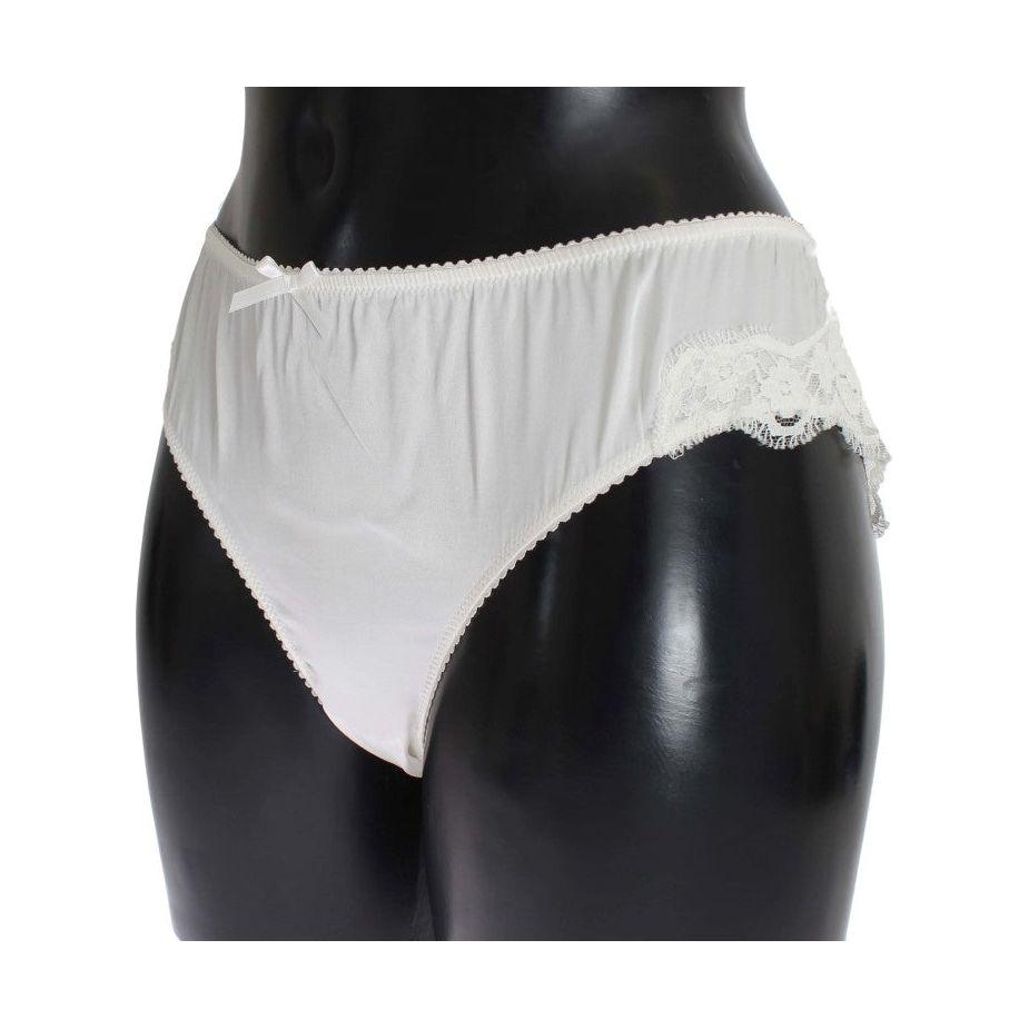 Dolce & Gabbana Elegant White Silk Blend Underwear Dolce & Gabbana