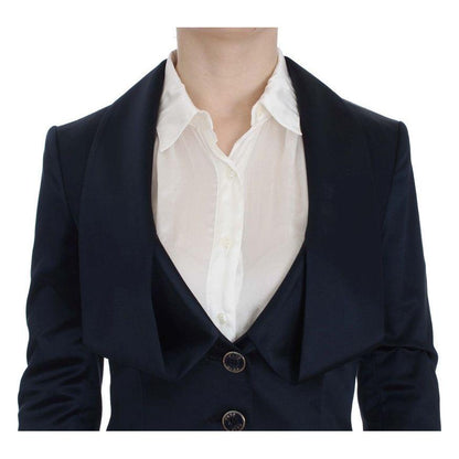 Exte Blue Three Button Single Breasted Blazer Jacket