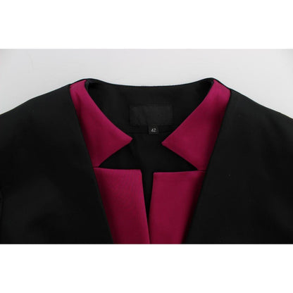 Exte Black Pink Stretch Blazer Jacket