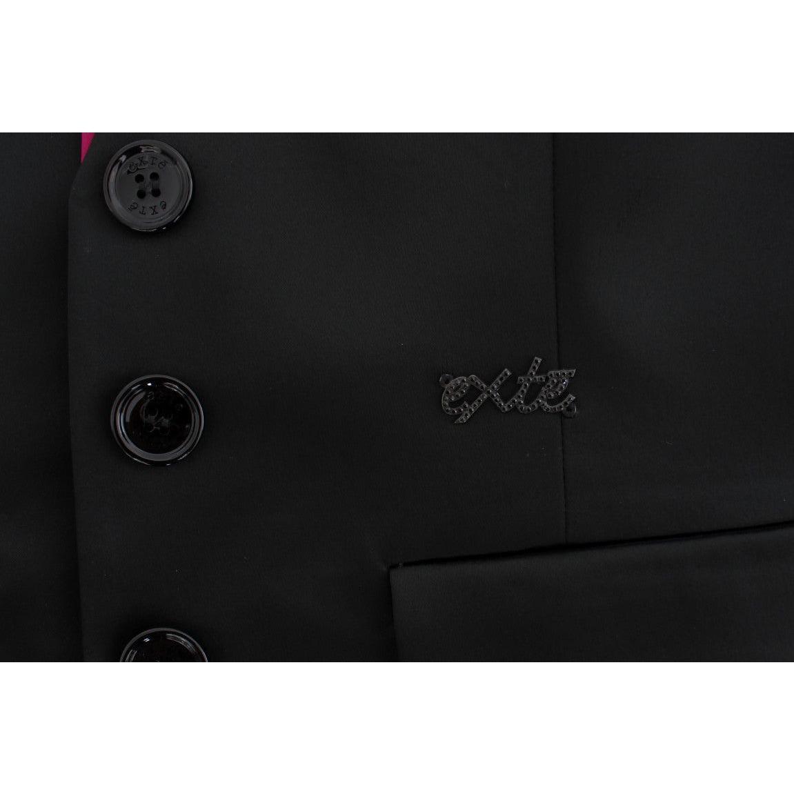 Exte Black Pink Stretch Blazer Jacket