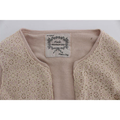 PINK MEMORIES Pink Floral Lace Wrap Sweater